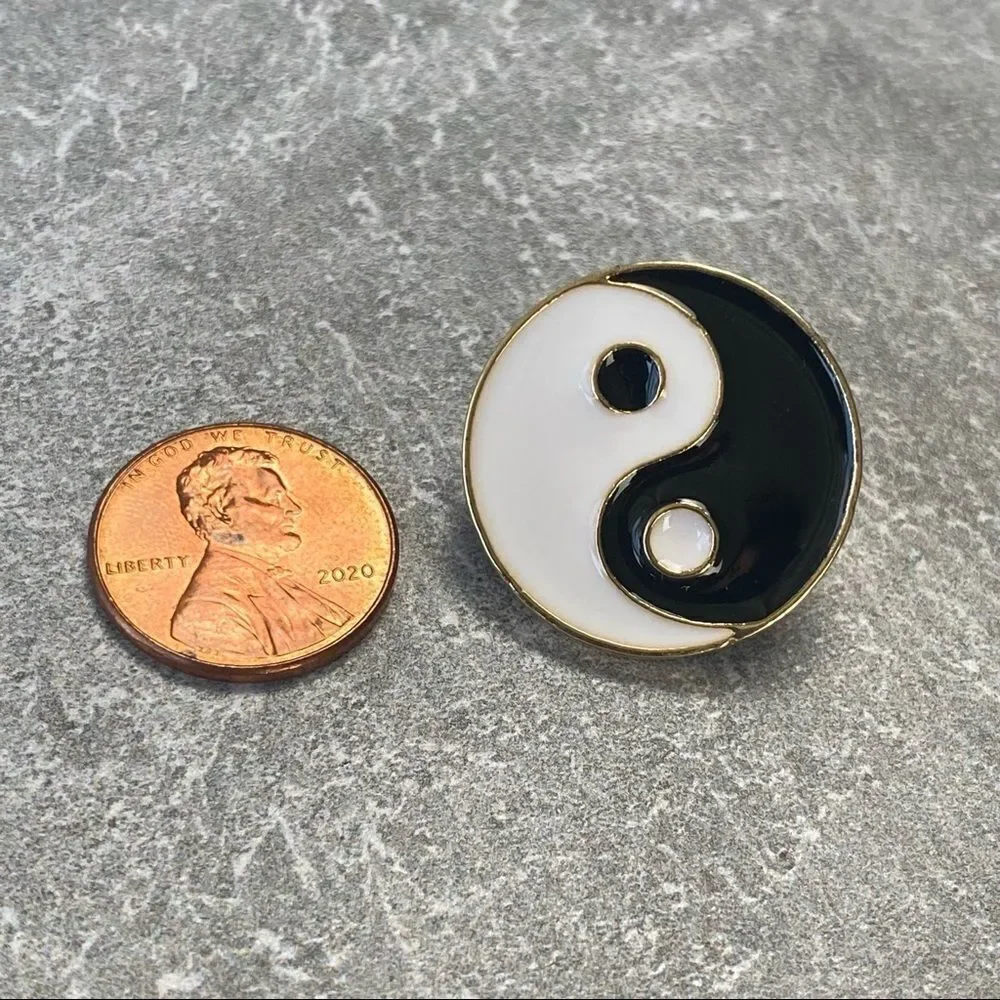 Ying Yang Enamel Pin/ Brooch Lapel